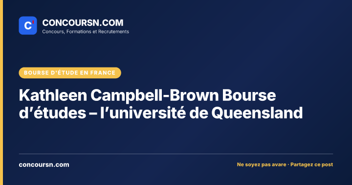 Illustration de l’article : Kathleen Campbell-Brown Bourse d’études – l’université de Queensland