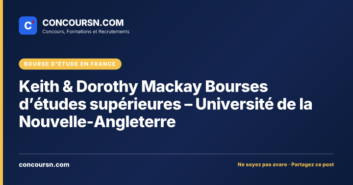 Illustration de l’article : Keith & Dorothy Mackay Bourses d’études supérieures – Université de la Nouvelle-Angleterre