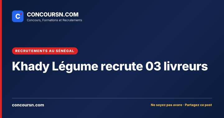 Illustration de l’article : Khady Légume recrute 03 livreurs