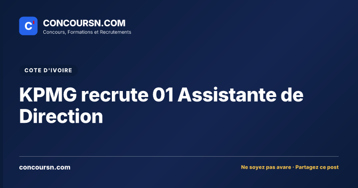 Illustration de l’article : KPMG recrute 01 Assistante de Direction