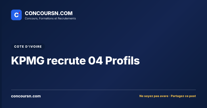 Illustration de l’article : KPMG recrute 04 Profils