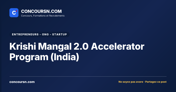 Illustration de l’article : Krishi Mangal 2.0 Accelerator Program (India)