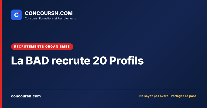 Illustration de l’article : La BAD recrute 20 Profils