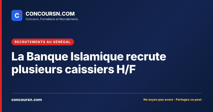 Illustration de l’article : La Banque Islamique recrute plusieurs caissiers H/F