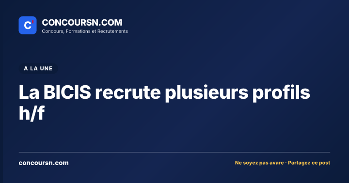 Illustration de l’article : La BICIS recrute plusieurs profils h/f