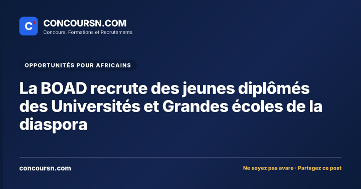 Illustration de l’article : La BOAD recrute des jeunes diplômés des Universités et Grandes écoles de la diaspora