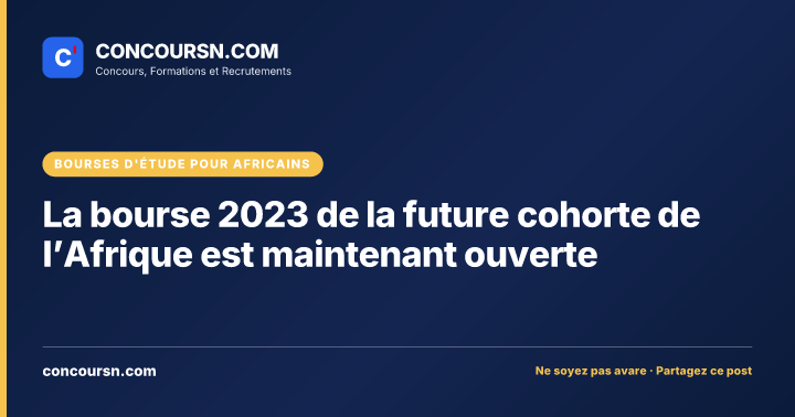 Illustration de l’article : La bourse 2023 de la future cohorte de l’Afrique est maintenant ouverte