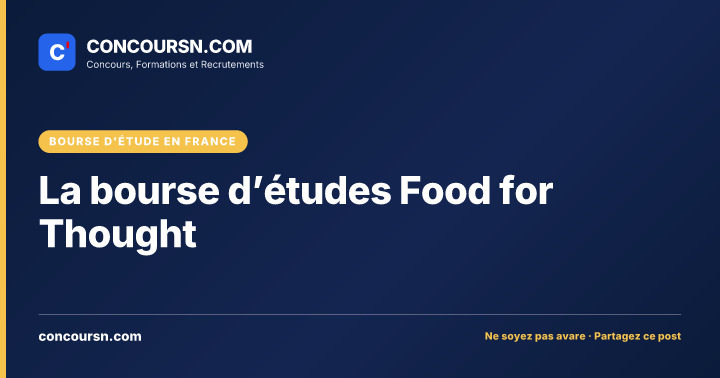 Illustration de l’article : La bourse d’études Food for Thought