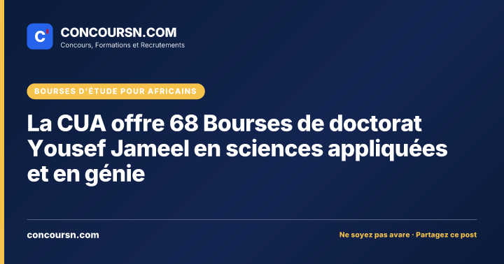 Illustration de l’article : La CUA offre 68 Bourses de doctorat Yousef Jameel en sciences appliquées et en génie