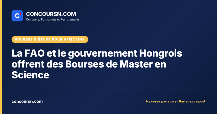Illustration de l’article : La FAO et le gouvernement Hongrois offrent des Bourses de Master en Science