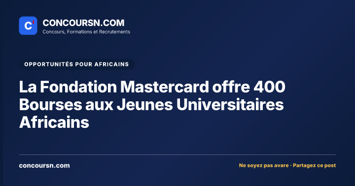 Illustration de l’article : La Fondation Mastercard offre 400 Bourses aux Jeunes Universitaires Africains