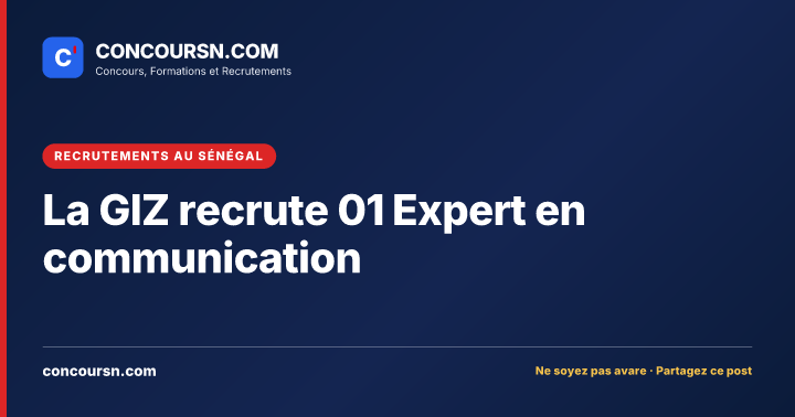 Illustration de l’article : La GIZ recrute 01 Expert en communication