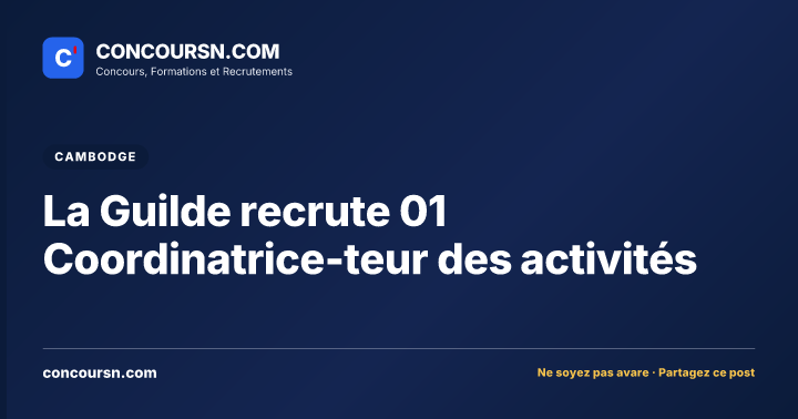 Illustration de l’article : La Guilde recrute 01 Coordinatrice-teur des activités