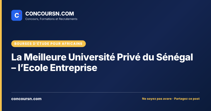 Illustration de l’article : La Meilleure Université Privé du Sénégal – l’Ecole Entreprise