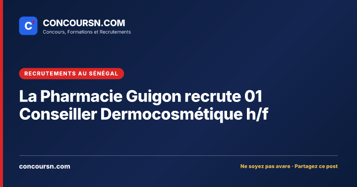 Illustration de l’article : La Pharmacie Guigon recrute 01 Conseiller Dermocosmétique h/f