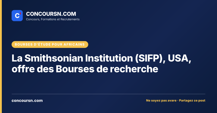 Illustration de l’article : La Smithsonian Institution (SIFP), USA, offre des Bourses de recherche