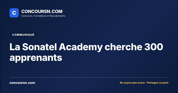 Illustration de l’article : La Sonatel Academy cherche 300 apprenants