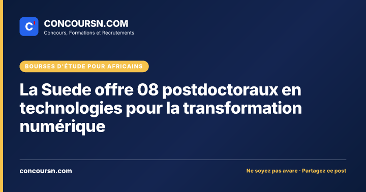 Illustration de l’article : La Suede offre 08 postdoctoraux en technologies pour la transformation numérique