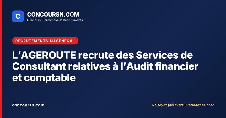 Illustration de l’article : L’AGEROUTE recrute des Services de Consultant relatives à l’Audit financier et comptable