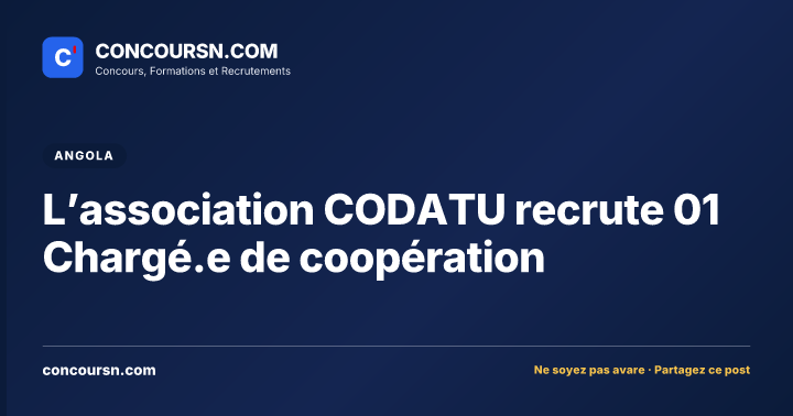 Illustration de l’article : L’association CODATU recrute 01 Chargé.e de coopération