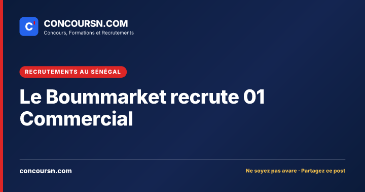 Illustration de l’article : Le Boummarket recrute 01 Commercial