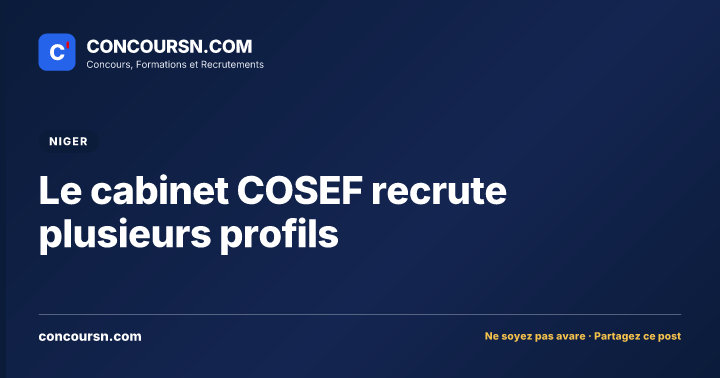 Illustration de l’article : Le cabinet COSEF recrute plusieurs profils