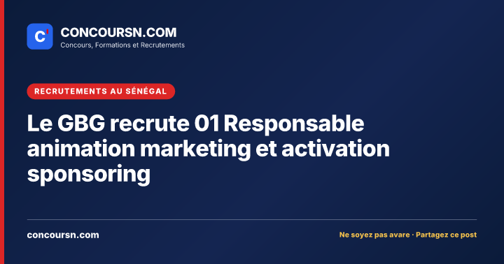 Illustration de l’article : Le GBG recrute 01 Responsable animation marketing et activation sponsoring