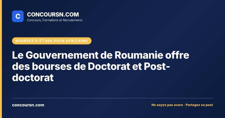 Illustration de l’article : Le Gouvernement de Roumanie offre des bourses de Doctorat et Post-doctorat