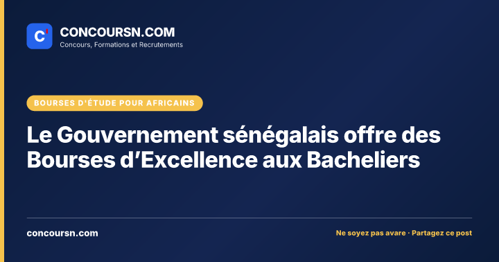 Illustration de l’article : Le Gouvernement sénégalais offre des Bourses d’Excellence aux Bacheliers