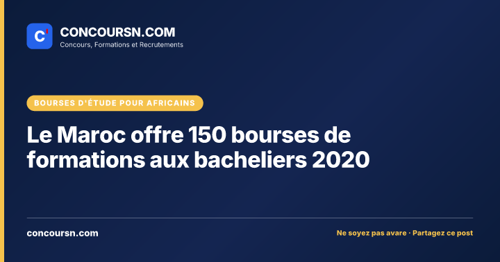 Illustration de l’article : Le Maroc offre 150 bourses de formations aux bacheliers 2020