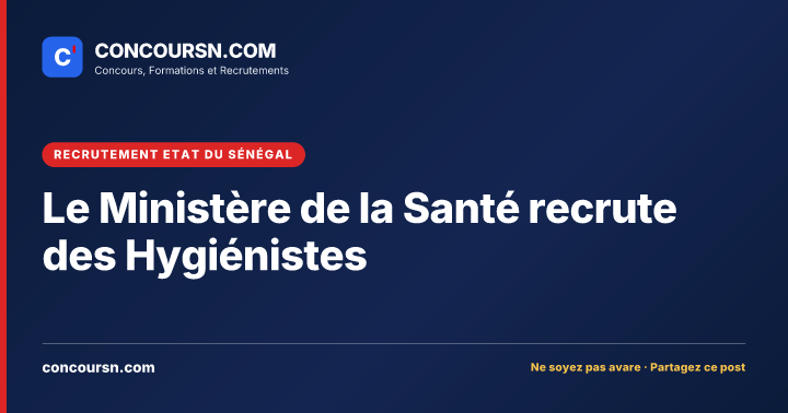 Illustration de l’article : Le Ministère de la Santé recrute des Hygiénistes