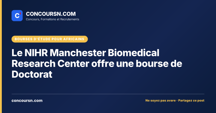 Illustration de l’article : Le NIHR Manchester Biomedical Research Center offre une bourse de Doctorat