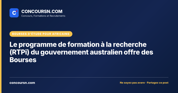 Illustration de l’article : Le programme de formation à la recherche (RTPi) du gouvernement australien offre des Bourses