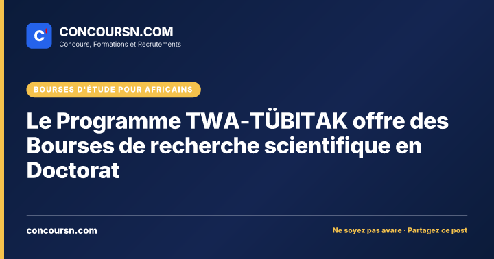 Illustration de l’article : Le Programme TWA-TÜBITAK offre des Bourses de recherche scientifique en Doctorat