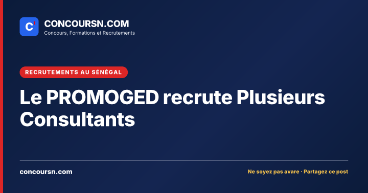 Illustration de l’article : Le PROMOGED recrute Plusieurs Consultants