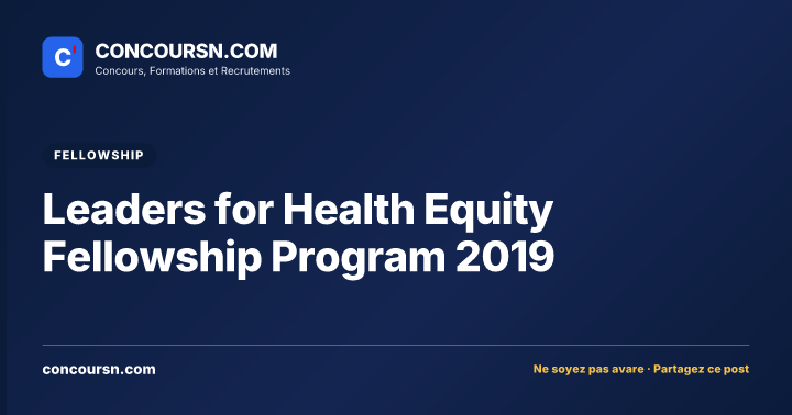 Illustration de l’article : Leaders for Health Equity Fellowship Program 2019