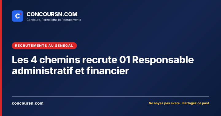 Illustration de l’article : Les 4 chemins recrute 01 Responsable administratif et financier