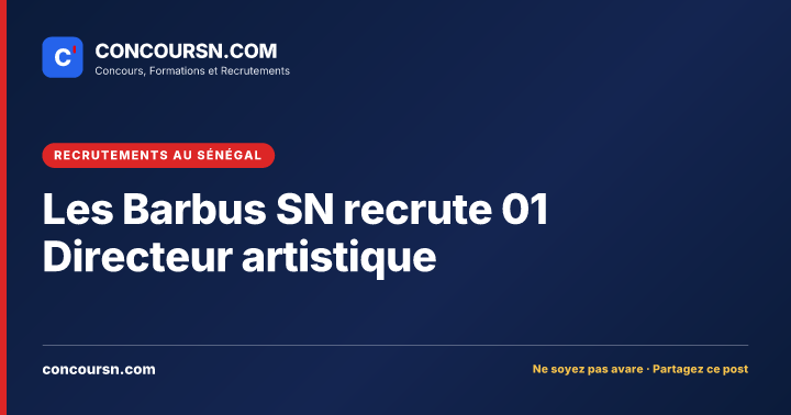 Illustration de l’article : Les Barbus SN recrute 01 Directeur artistique