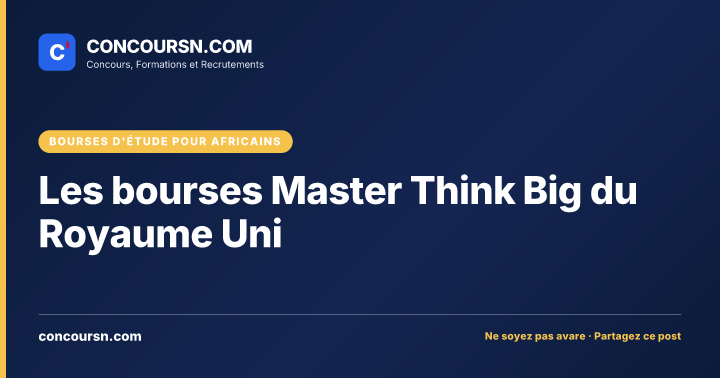 Illustration de l’article : Les bourses Master Think Big du Royaume Uni