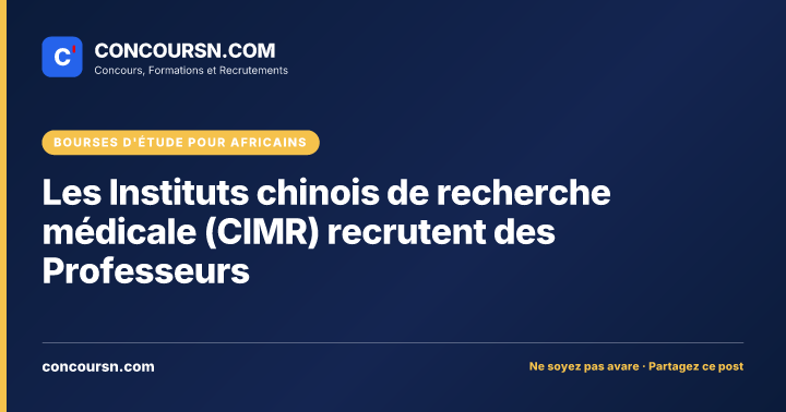 Illustration de l’article : Les Instituts chinois de recherche médicale (CIMR) recrutent des Professeurs