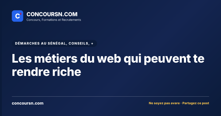 Les métiers du web qui peuvent te rendre riche