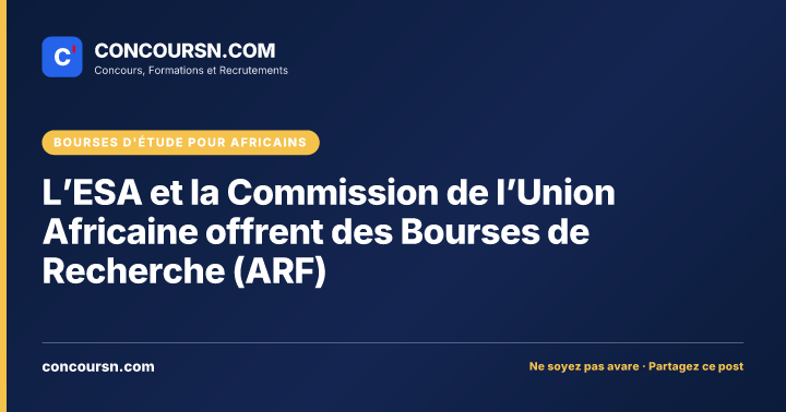 Illustration de l’article : L’ESA et la Commission de l’Union Africaine offrent des Bourses de Recherche (ARF)