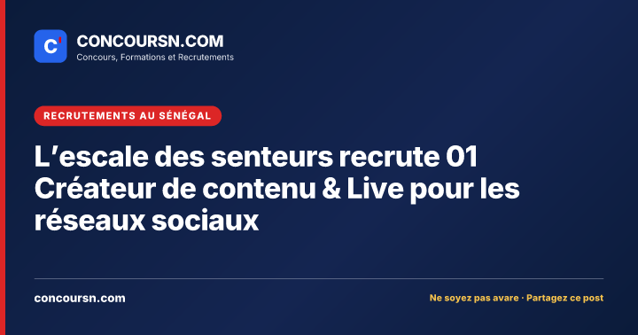 Illustration de l’article : L’escale des senteurs recrute 01 Créateur de contenu & Live pour les réseaux sociaux