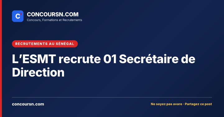 Illustration de l’article : L’ESMT recrute 01 Secrétaire de Direction