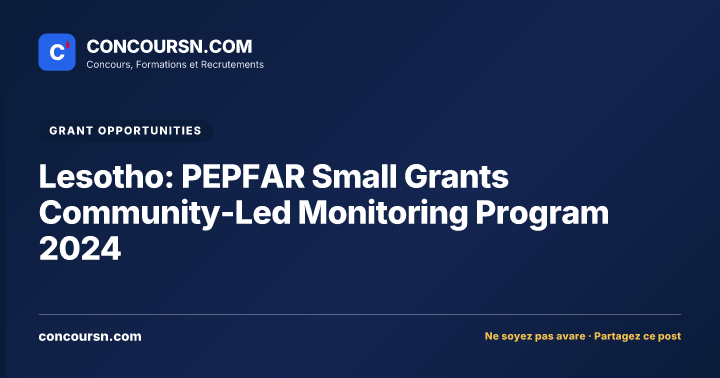 Illustration de l’article : Lesotho: PEPFAR Small Grants Community-Led Monitoring Program 2024