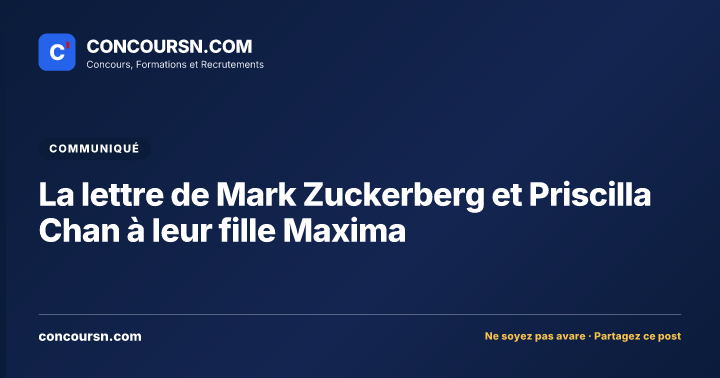 Illustration de l’article : La lettre de Mark Zuckerberg et Priscilla Chan à leur fille Maxima