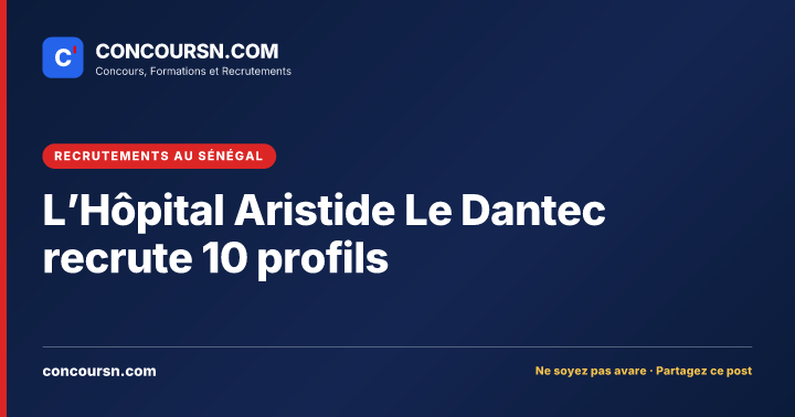 Illustration de l’article : L’Hôpital Aristide Le Dantec recrute 10 profils