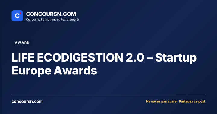 Illustration de l’article : LIFE ECODIGESTION 2.0 – Startup Europe Awards