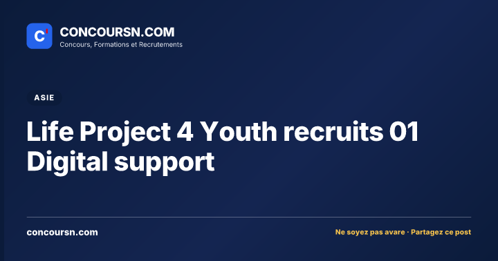 Illustration de l’article : Life Project 4 Youth recruits 01 Digital support