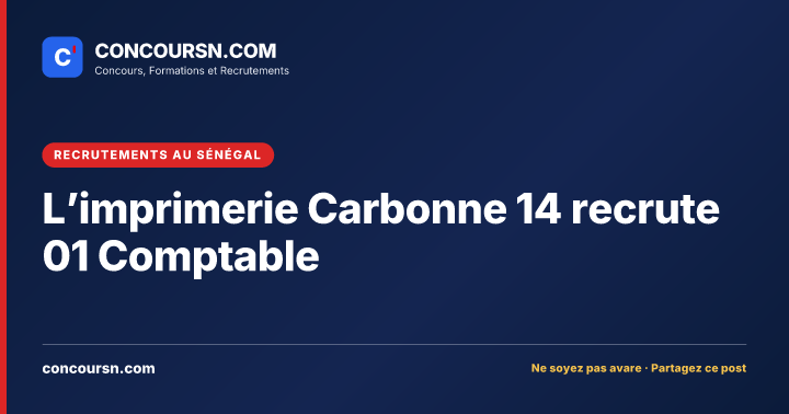 Illustration de l’article : L’imprimerie Carbonne 14 recrute 01 Comptable